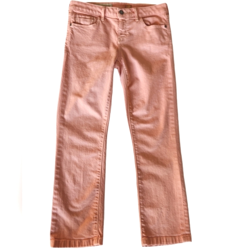 Anthropologie Pilcro and the Letterpress Peach Crop Stet Jeans Women's Size 28
